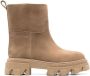 GIABORGHINI Tubular suede ankle boots Neutrals - Thumbnail 1