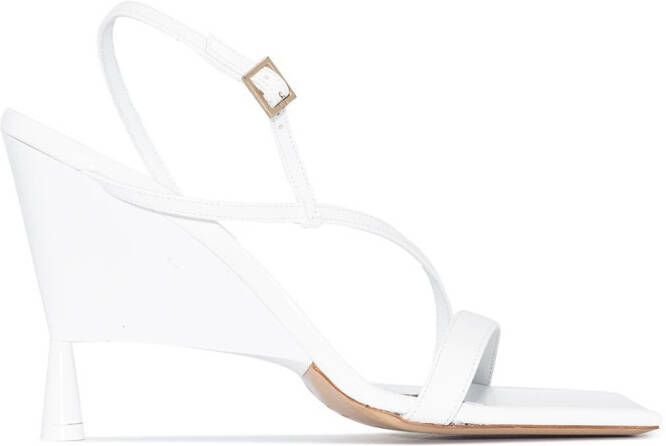 GIABORGHINI x RHW Rosie 5 100mm leather sandals White