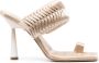 GIABORGHINI x Rosie woven 110mm sandals Neutrals - Thumbnail 1