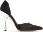 Giambattista Valli 105mm bow-embellished satin pumps Black - Thumbnail 1