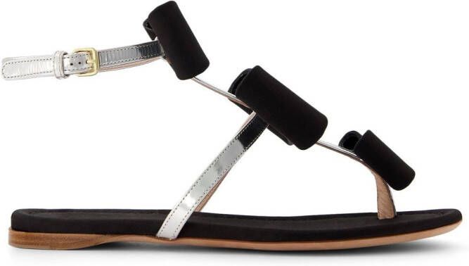 Giambattista Valli bow-detail flat sandals Black