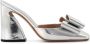 Giambattista Valli Pop-Bow 100mm mules Silver - Thumbnail 1