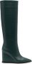 Gianvito Rossi 100mm knee-high wedge boots Green - Thumbnail 1
