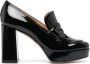 Gianvito Rossi 100mm patent-leather platform loafers Black - Thumbnail 1