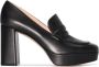 Gianvito Rossi 100mm platform leather loafers Black - Thumbnail 1
