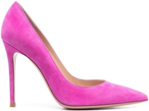 Gianvito Rossi 100mm pointed suede pumps Pink
