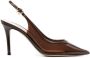 Gianvito Rossi 100mm translucent slingback pumps Brown - Thumbnail 1