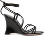 Gianvito Rossi 100mm strappy wedge sandals Black - Thumbnail 1