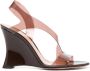 Gianvito Rossi 100mm transparent wedge sandals Brown - Thumbnail 1