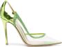 Gianvito Rossi 105 crystal-embellished pumps Green - Thumbnail 1