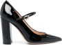 Gianvito Rossi 105mm pointed leather pumps Black - Thumbnail 1