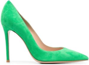 Gianvito Rossi 105mm pointed-toe suede pumps Green