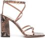 Gianvito Rossi 105mm snakeskin leather sandals Neutrals - Thumbnail 1