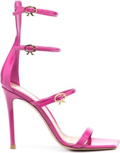 Gianvito Rossi 110mm buckle-detail leather sandals Pink