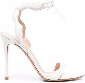Gianvito Rossi 110mm leather sandals White