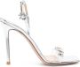 Gianvito Rossi 115mm crystal-embellished metallic sandals Silver - Thumbnail 1