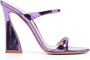 Gianvito Rossi 115mm double-strap leather mules Purple - Thumbnail 1