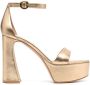 Gianvito Rossi 120mm leather platform sandals Gold - Thumbnail 1