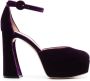 Gianvito Rossi 120mm velvet platform sandals Purple - Thumbnail 1