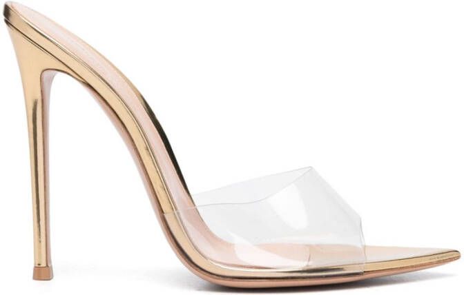 Gianvito Rossi 130mm metallic high-heel sandals Neutrals