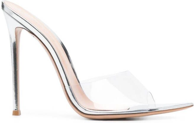 Gianvito Rossi 140mm metallic high-heel sandals Grey