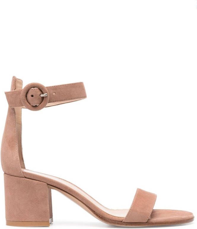 Gianvito Rossi 60mm ankle strap-fastening sandals Neutrals