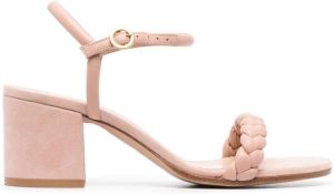 Gianvito Rossi 60mm braided-band leather sandals Pink