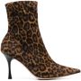 Gianvito Rossi Dunn 85mm leopard-print boots Brown - Thumbnail 1
