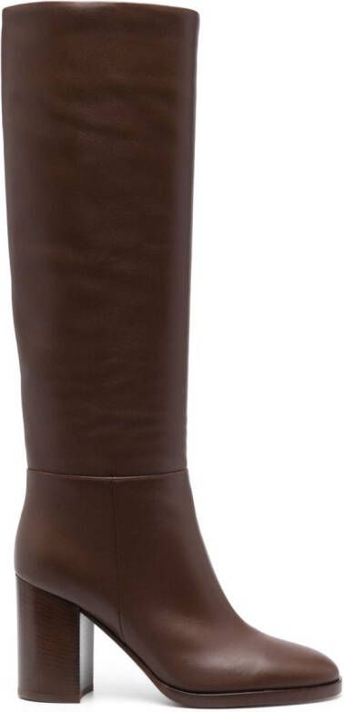 Gianvito Rossi 85mm leather boots Brown