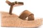 Gianvito Rossi 85mm wedge sandals Brown - Thumbnail 1