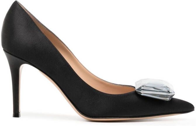 Gianvito Rossi 90mm crystal-detail pumps Black