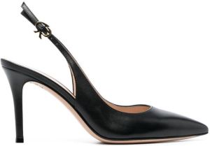 Gianvito Rossi 90mm heeled leather pumps Black
