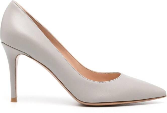 Gianvito Rossi 90mm leather pumps Grey