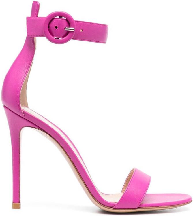 Gianvito Rossi Portofino 105mm leather sandals Pink