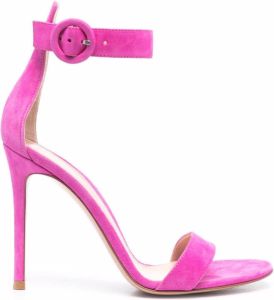 Gianvito Rossi ankle buckle heeled sandals Pink