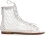 Gianvito Rossi ankle-length honeycomb-knit sandals White - Thumbnail 1