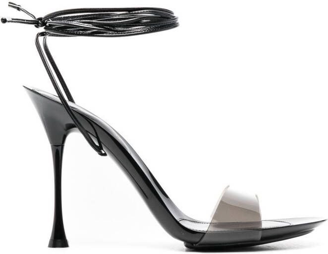 Gianvito Rossi Spice 100mm tie-fastening sandals Black