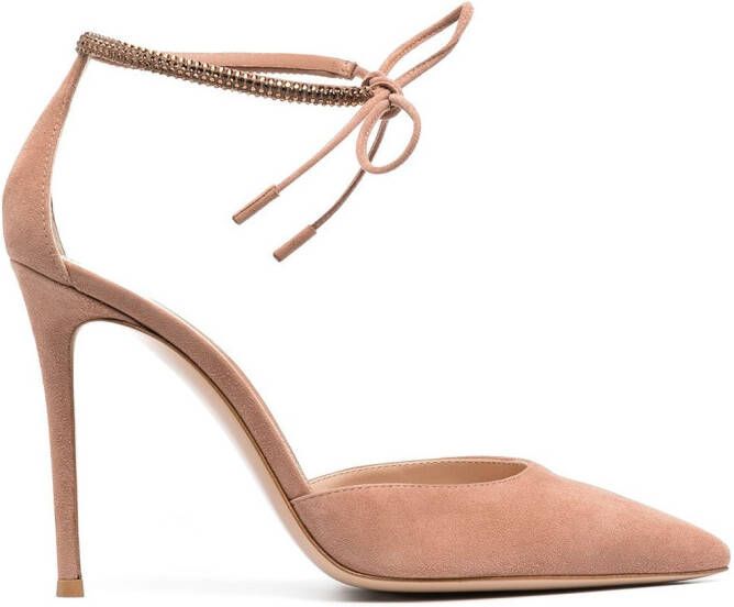 Gianvito Rossi ankle-tie pointed pumps Neutrals