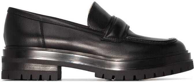 Gianvito Rossi Argo leather loafers Black
