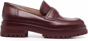Gianvito Rossi Argo leather loafers Red