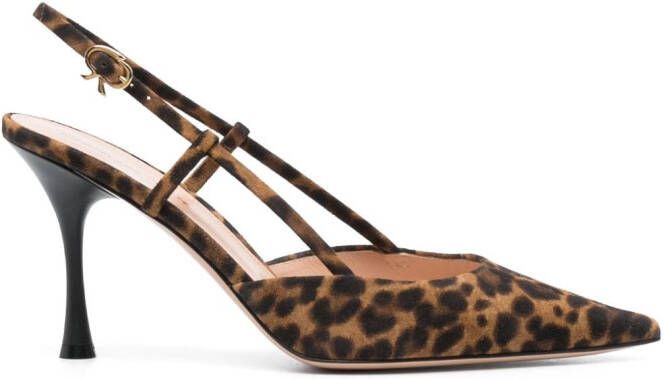 Gianvito Rossi Ascent 90mm slingback pumps Brown