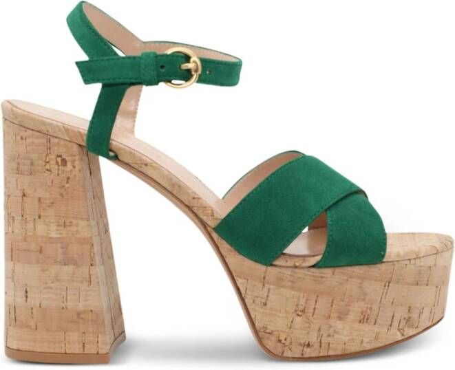 Gianvito Rossi Bebe 120mm leather sandals Green
