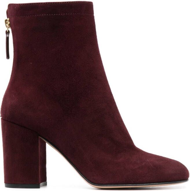 Gianvito Rossi Bellamy 75mm ankle suede boots Red