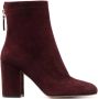 Gianvito Rossi Bellamy 75mm ankle suede boots Red - Thumbnail 1