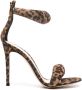 Gianvito Rossi Bijoux 105mm leopard-print sandals Brown - Thumbnail 1