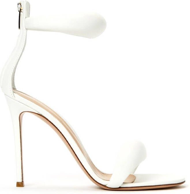 Gianvito Rossi Bijoux 105mm padded leather sandals White