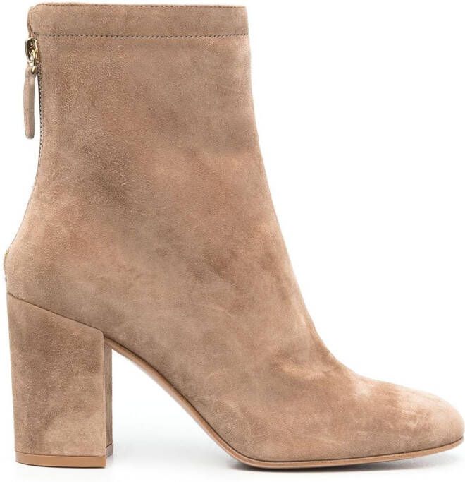 Gianvito Rossi Bellamy 85mm suede ankle boots Neutrals