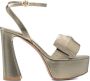 Gianvito Rossi Rosie 120mm bow-detail sandals Gold - Thumbnail 1