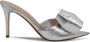 Gianvito Rossi Bow metallic heeled mules Grey - Thumbnail 1