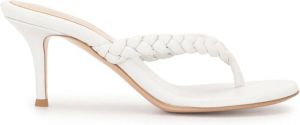 Gianvito Rossi braided mid-heel sandals White